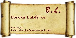 Boroka Lukács névjegykártya